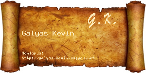 Galyas Kevin névjegykártya